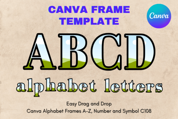 Canva Letters Frame Alphabet Template108: Elevate Your Designs