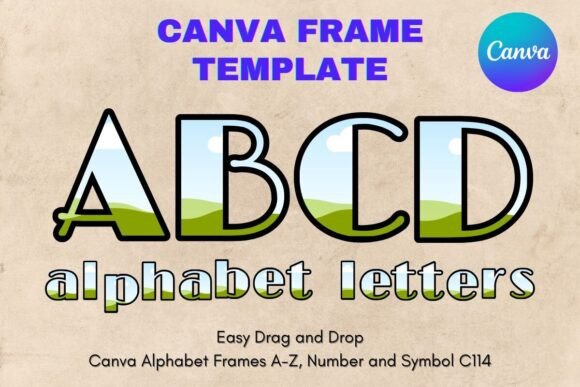 Canva Letters Frame Alphabet Template114: Your Design Shortcut