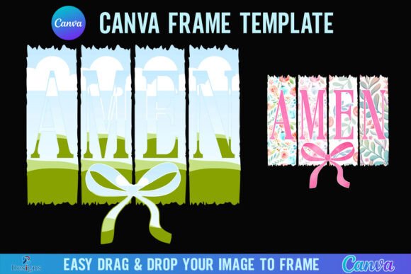 Easter Amen Brush Stroke Canva Frame Bow: A Designer's Take