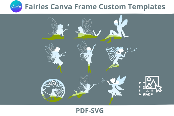 Fairies Custom Canva Frame: Bring Whimsy to Your Projects