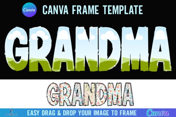 Grandma Canva Frame Template Doodle Nana