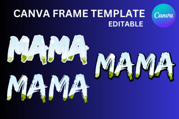 Mama Distressed Canva Frame Template: Urban Edge for Digital Creators