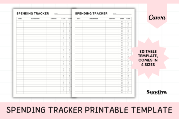 Master Your Budget with Spending Tracker Editable Template 1