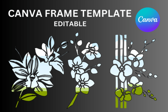 Orchid Flower Canva Frame Template: Elevate Your Visuals