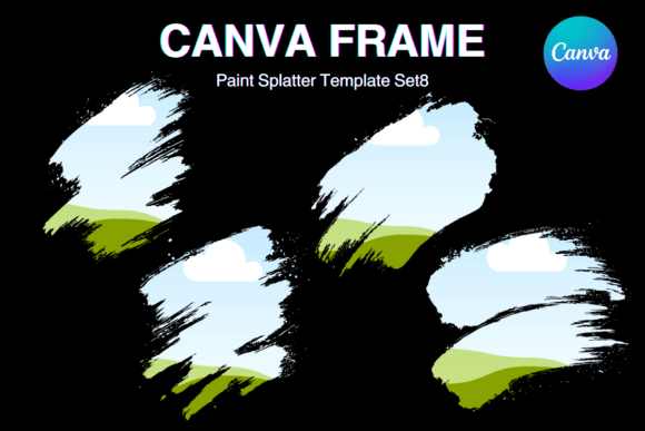 Paint Brush Brush Stroke Canva Frame_8: A Digital Asset for Authentic Branding