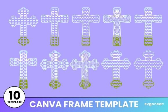 Religious Cross Canva Frames Bundle: A Designer's Resource