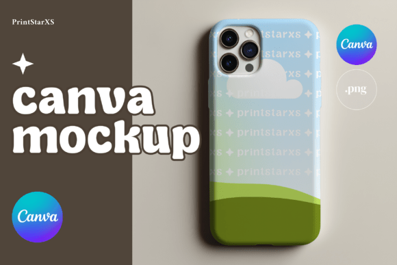 Showcase Your Designs: The Minimalist Phone Case Canva Mockup PNG