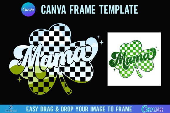 St Patricks Mama Canva Checkered Clover: A Design Deep Dive