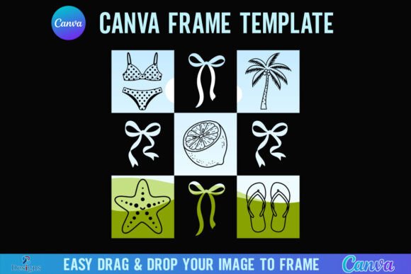 Summer Beach Canva Frame Checkered Bow: A Designer’s Guide