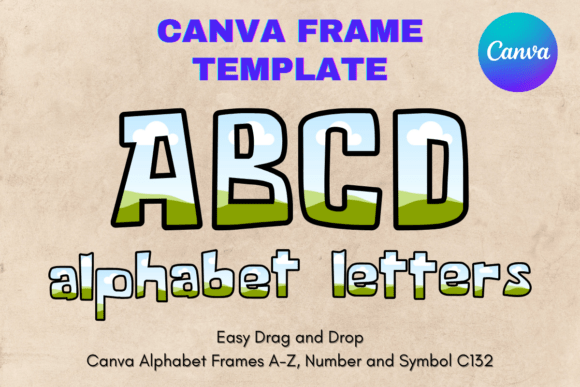 Unleash Creativity with Canva Letters Frame Alphabet Template132